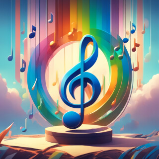 Music note visual #9641