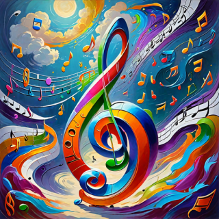 Music note visual #10589