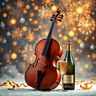 New Year musical instruments visual #11331