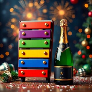 New Year musical instruments visual #11317
