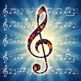 Music note visual #12080