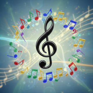Music note visual #12101