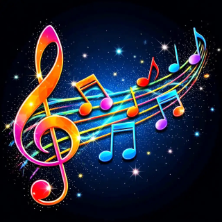 Music note visual #12141