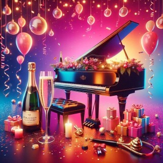 New Year musical instruments visual #12249