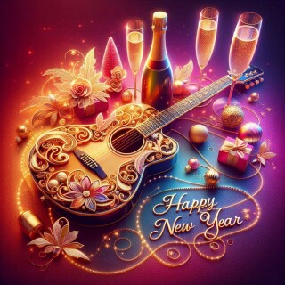New Year musical instruments visual #12247