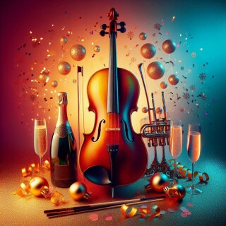 New Year musical instruments visual #12244