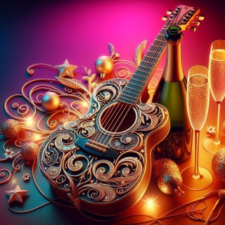 New Year musical instruments visual #12240