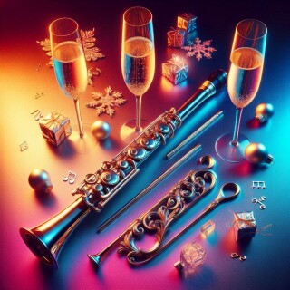 New Year musical instruments visual #12236