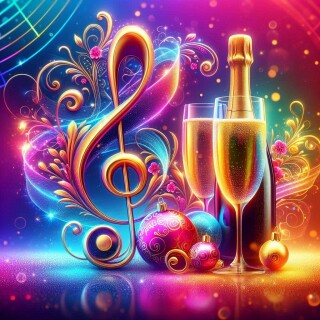 New Year musical instruments visual #12210